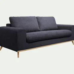 Canapé 3 Places*alinea Canapé 3 places convertible en tissu Crown - calabrun Bleu
