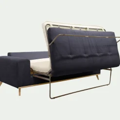 Canapé 3 Places*alinea Canapé 3 places convertible en tissu Crown - calabrun Bleu