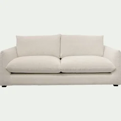 Canapé 3 Places|Canapé En Tissu*alinea Canapé 3 places convertible en tissu Raven - écru Blanc