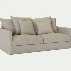 Canapé En Lin|Canapé 3 Places*alinea Canapé 3 places convertible en tissu - s alpilles Beige