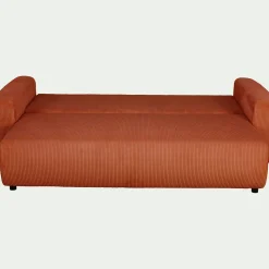 Canapé En Velours|Canapé 4 Places*alinea Canapé 4 places convertible en velours côtelé - brun rustrel Marron