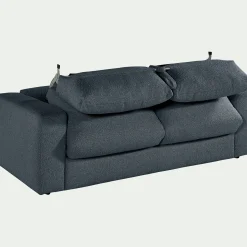 Canapé En Tissu|Canapé 3 Places*alinea Canapé 3 places convertible bouclette dasco - Bleu