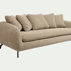 Canapé 4 Places*alinea Canapé 4 places convertible en tissu doux tramé - Beige