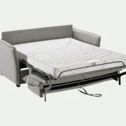 Canapé 4 Places*alinea Canapé 4 places convertible en tissu Sogno avec matelas densité 35kg/m3 - moyen Gris