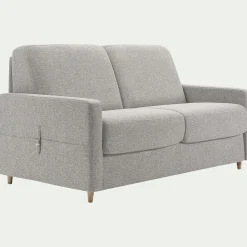 Canapé En Tissu|Canapé 4 Places*alinea Canapé 4 places convertible en tissu matelas densité 35kg/m3 - borie Gris