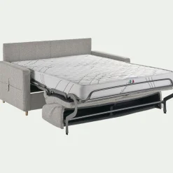Canapé En Tissu|Canapé 4 Places*alinea Canapé 4 places convertible en tissu matelas densité 35kg/m3 - borie Gris