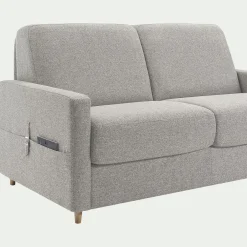 Canapé En Tissu|Canapé 4 Places*alinea Canapé 4 places convertible en tissu matelas densité 35kg/m3 - borie Gris
