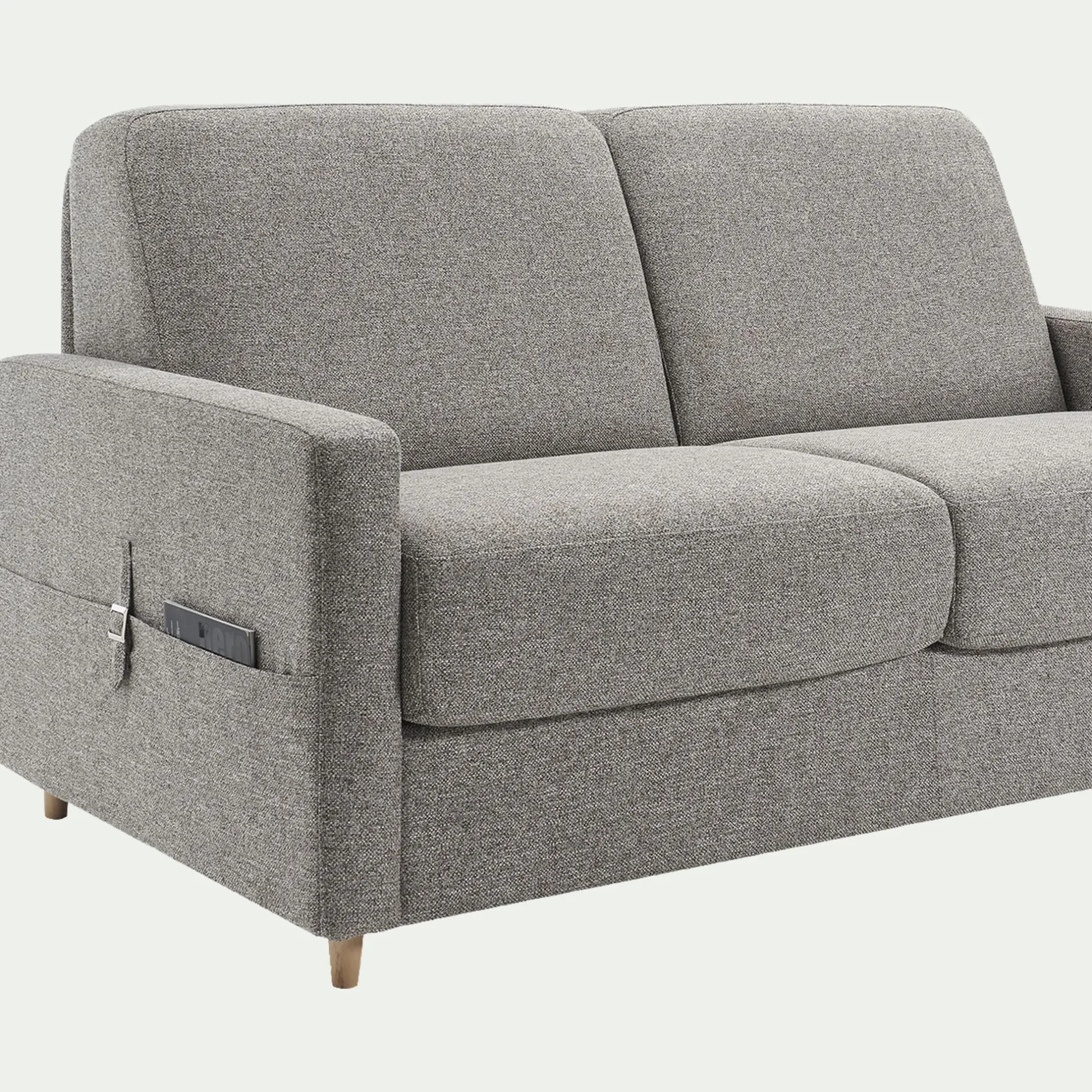 Canapé En Tissu|Canapé 3 Places*alinea Canapé 3 places convertible en tissu matelas densité 35kg/m3 - Gris