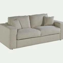 Canapé 3 Places|Canapé Convertible*alinea Canapé 3 places convertible bouclette dasco - écru Blanc
