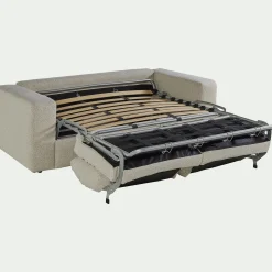 Canapé 3 Places|Canapé Convertible*alinea Canapé 3 places convertible bouclette dasco - écru Blanc