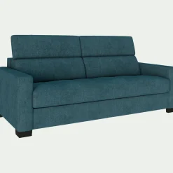 Canapé En Tissu|Canapé 3 Places*alinea Canapé 3 places convertible en tissu monclar avec accoudoirs 15cm - niolon Bleu