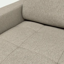 Canapé En Tissu|Canapé 3 Places*alinea Canapé 3 places convertible avec matelas Bultex en pop avec accoudoirs 15cm - Beige