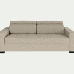Canapé 3 Places|Canapé Convertible*alinea Canapé 3 places convertible en pop avec accoudoirs 20cm - Beige
