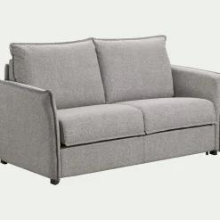 Canapé 4 Places*alinea Canapé 4 places convertible en tissu Stella avec matelas densité 25kg/m3 - moyen Gris