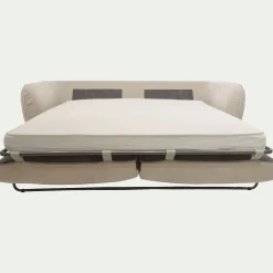 Canapé 4 Places*alinea Canapé 4 places convertible en tissu Nature - écru Blanc