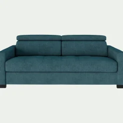 Canapé En Tissu|Canapé 3 Places*alinea Canapé 3 places convertible matelas Bultex en tissu monclar avec accoudoirs 15cm - niolon Bleu