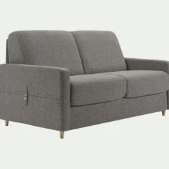 Canapé 4 Places|Canapé Convertible*alinea Canapé 4 places convertible en tissu matelas densité 35kg/m3 - anthracite Gris