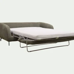 Canapé Convertible|Canapé Droit*alinea Canapé 3 places conible en tissu doux - garrigue Vert