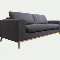 Canapé 4 Places*alinea Canapé 4 places convertible en tissu Cosmo - Gris anthracite