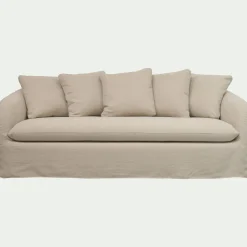 Canapé 4 Places*alinea Canapé 4 places convertible en lin - Beige alpilles
