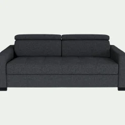 Canapé En Tissu|Canapé Convertible*alinea Canapé 3 places convertible en tissus pop avec accoudoirs 15cm - anthracite Gris