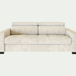 Canapé En Tissu|Canapé 3 Places*alinea Canapé 3 places convertible en tissu genesis avec accoudoirs 20cm - ventoux Blanc