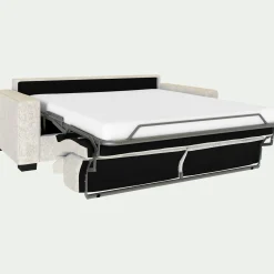 Canapé En Tissu|Canapé 3 Places*alinea Canapé 3 places convertible en tissu genesis avec accoudoirs 20cm - ventoux Blanc