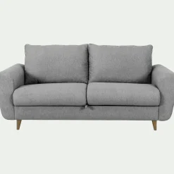 Canapé En Tissu|Canapé 3 Places*alinea Canapé 3 places convertible en tissu - moyen Gris