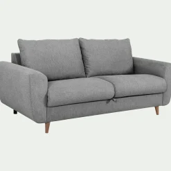 Canapé En Tissu|Canapé 3 Places*alinea Canapé 3 places convertible en tissu - moyen Gris
