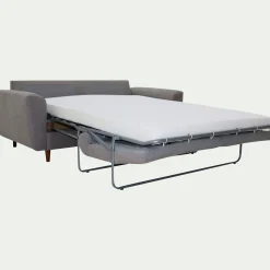 Canapé En Tissu|Canapé 3 Places*alinea Canapé 3 places convertible en tissu - moyen Gris