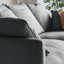 Canapé 4 Places*alinea Canapé 4 places convertible en tissu - Gris ardoise