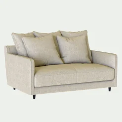 Canapé 2 Places*alinea Canapé 2 places convertible matelas Bultex tissu mixte - alpilles Beige