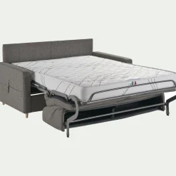 Canapé En Tissu|Canapé 3 Places*alinea Canapé 3 places convertible en tissu matelas densité 25kg/m3 - anthracite Gris