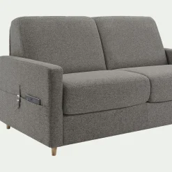 Canapé En Tissu|Canapé 3 Places*alinea Canapé 3 places convertible en tissu matelas densité 25kg/m3 - anthracite Gris