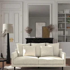 Canapé En Tissu|Canapé 3 Places*alinea Canapé 3 places convertible en tissu genesis - blanc ventoux