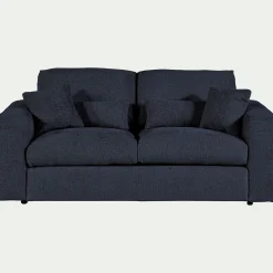 Canapé En Velours|Canapé 3 Places*alinea Canapé 3 places convertible en tissu chenille benjo - marine Bleu