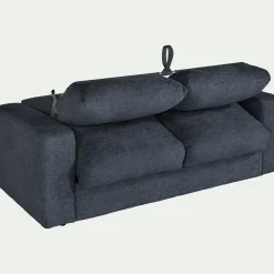 Canapé En Velours|Canapé 3 Places*alinea Canapé 3 places convertible en tissu chenille benjo - marine Bleu