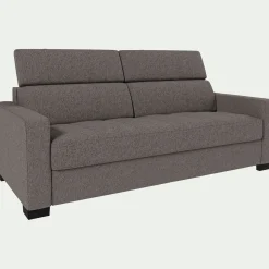 Canapé Convertible|Canapé Droit*alinea Canapé 3 places convertible avec matelas Bultex en pop avec accoudoirs 15cm - taupe Gris