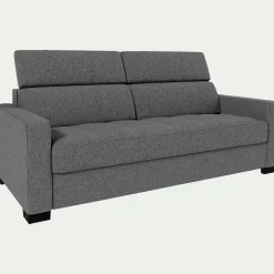 Canapé 3 Places|Canapé Convertible*alinea Canapé 3 places convertible matelas Bultex en tissus pop avec accoudoirs 15cm - moyen Gris