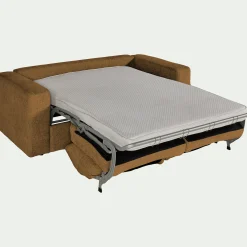 Canapé En Velours|Canapé 3 Places*alinea Canapé 3 places convertible en tissu chenille benjo - argan Jaune