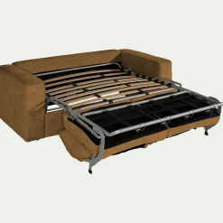 Canapé En Velours|Canapé 3 Places*alinea Canapé 3 places convertible en tissu chenille benjo - argan Jaune