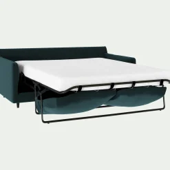 Canapé En Velours|Canapé En Tissu*alinea Canapé 3 places convertible en tissu velvet - foncé Bleu