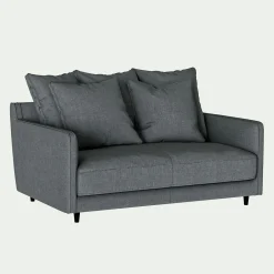 Canapé En Lin|Canapé En Tissu*alinea Canapé 2 places convertible matelas Bultex tissu mixte - ardoise Gris
