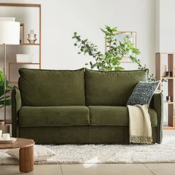 Canapé 4 Places*alinea Canapé 4 places convertible en tissu avec matelas densité 35kg/m3 - Vert cèdre