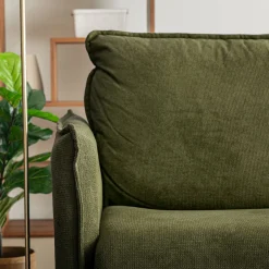 Canapé 4 Places*alinea Canapé 4 places convertible en tissu avec matelas densité 35kg/m3 - Vert cèdre