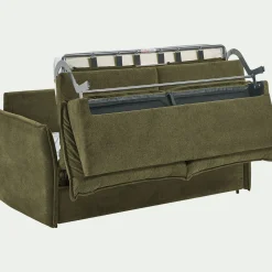 Canapé 4 Places*alinea Canapé 4 places convertible en tissu avec matelas densité 35kg/m3 - Vert cèdre
