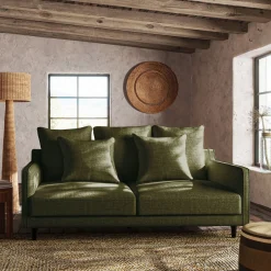 Canapé 3 Places*alinea Canapé 3 places conible en tissu - cèdre Vert