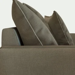 Canapé En Lin|Canapé En Tissu*alinea Canapé 3 places conible avec matelas Bultex en lin et viscose - cèdre Vert