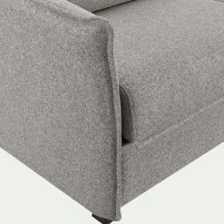 Canapé En Tissu|Canapé Convertible*alinea Canapé 3 places convertible en tissu Stella avec matelas densité 25kg/m3 - moyen Gris