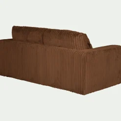 Canapé En Velours|Canapé Convertible*alinea Canapé 3 places convertible en velours côtelé bita - brun rustrel Marron